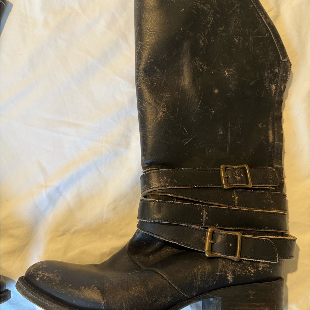 Free Bird Black Leather Boots-size 9